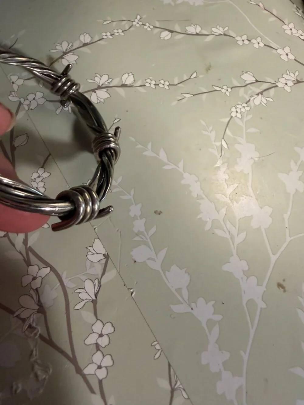 Stainless steel barbed wired  bracelet unisex